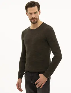 پلیور مردانه خاکی پیرکاردین