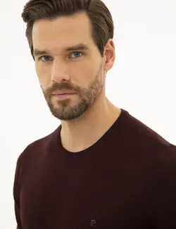 پلیور مردانه زرشکی پیرکاردین