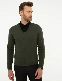 پلیور مردانه خاکی پیرکاردین