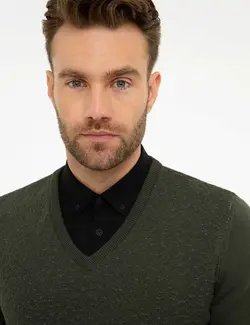 پلیور مردانه خاکی پیرکاردین