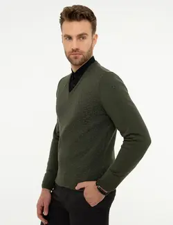 پلیور مردانه خاکی پیرکاردین