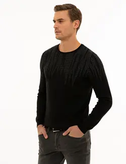 پلیور مردانه سیاه پیرکاردین