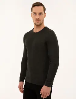 پلیور مردانه آنتراسیت ملانژ پیرکاردین