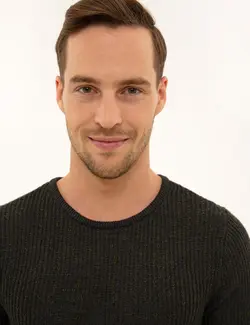 پلیور مردانه آنتراسیت ملانژ پیرکاردین