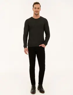 پلیور مردانه آنتراسیت ملانژ پیرکاردین