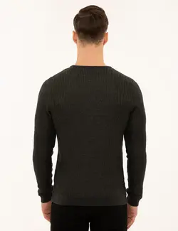 پلیور مردانه آنتراسیت ملانژ پیرکاردین