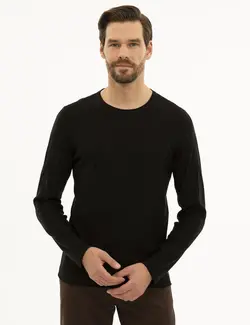 پلیور مردانه سیاه پیرکاردین