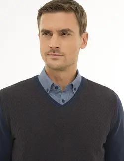 پلیور مردانه آبی پیرکاردین