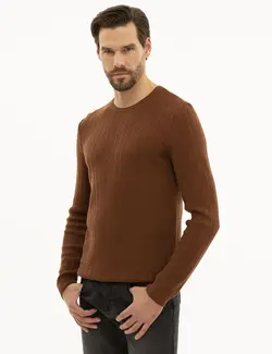 پلیور مردانه قهوه ای پیرکاردین
