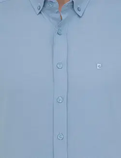 پیراهن آستین بلند مردانه آبی تیره پیرکاردین