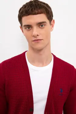 ژاکت مردانه زرشکی یو اس پولو