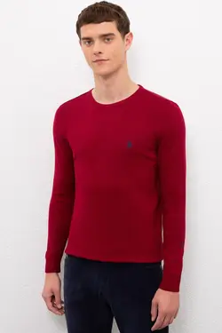 پلیور مردانه زرشکی یو اس پولو