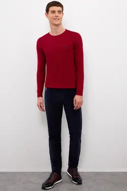 پلیور مردانه زرشکی یو اس پولو