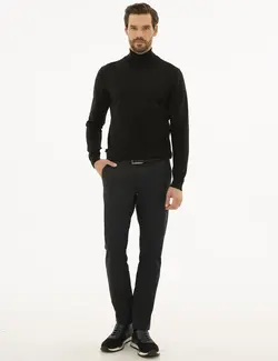 پلیور یقه اسکی مردانه سیاه پیرکاردین