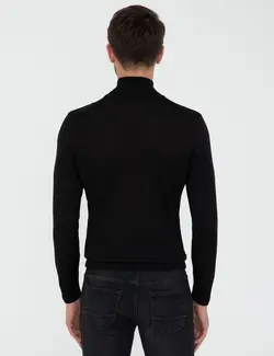 پلیور یقه اسکی مردانه سیاه پیرکاردین