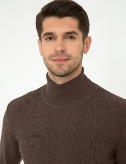 پلیور یقه اسکی مردانه شنی پیرکاردین