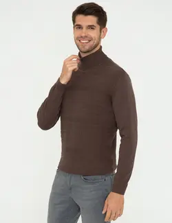 پلیور یقه اسکی مردانه شنی پیرکاردین