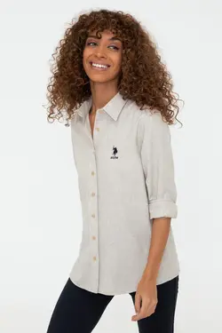 شومیز زنانه بژ روشن یو اس پولو