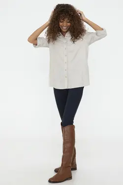 شومیز زنانه بژ روشن یو اس پولو