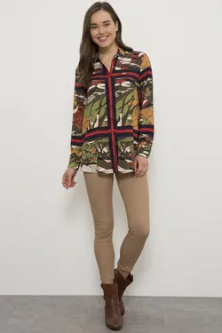 شومیز زنانه گلبهی یو اس پولو