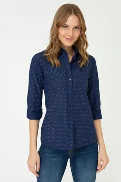 شومیز زنانه آبی یو اس پولو