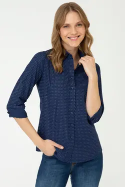 شومیز زنانه آبی یو اس پولو