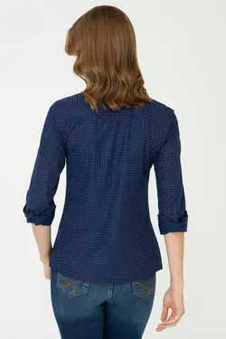 شومیز زنانه آبی یو اس پولو