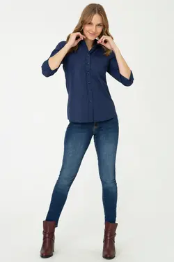 شومیز زنانه آبی یو اس پولو