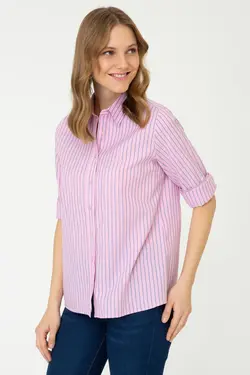 شومیز زنانه صورتی یو اس پولو