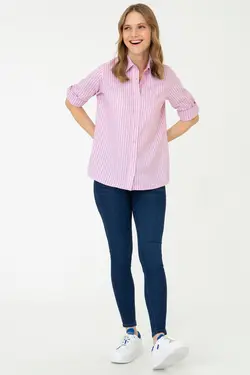 شومیز زنانه صورتی یو اس پولو