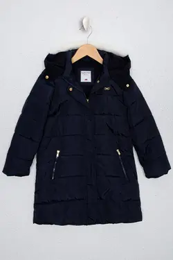 کاپشن پافر دخترانه آبی یو اس پولو