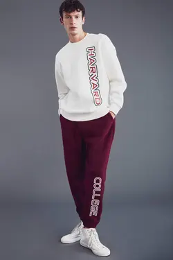 شلوار راحتی جاگر مردانه زرشکی دفاکتو