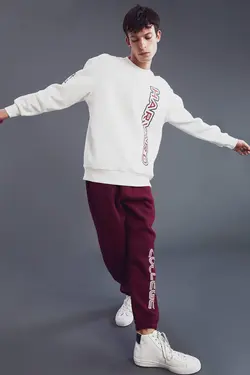 شلوار راحتی جاگر مردانه زرشکی دفاکتو