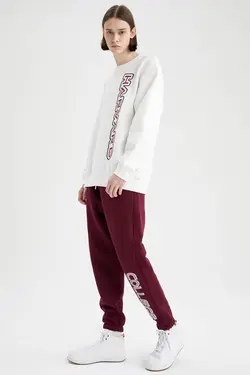 شلوار راحتی جاگر مردانه زرشکی دفاکتو