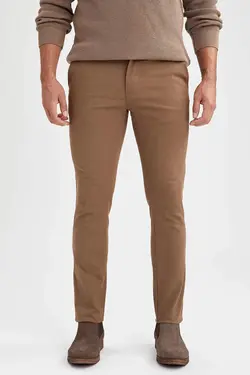 شلوار کتان مردانه قهوه ای دفاکتو