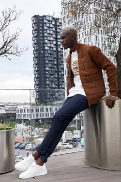 شلوار کتان مردانه سرمه ای دفاکتو