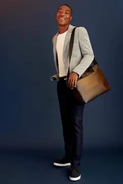 شلوار کتان مردانه سرمه ای دفاکتو