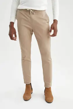 شلوار کتان مردانه بژ دفاکتو