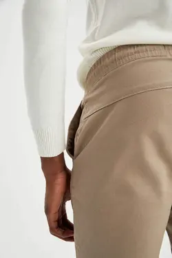 شلوار کتان مردانه بژ دفاکتو