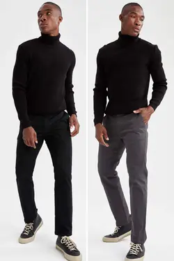 شلوار کتان مردانه سیاه دفاکتو