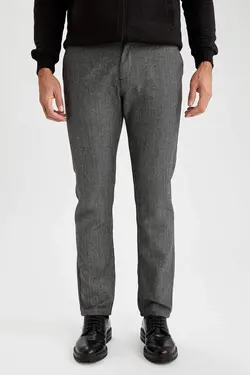 شلوار کتان مردانه خاکستری دفاکتو