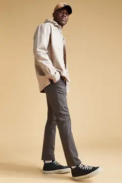 شلوار کتان مردانه خاکی دفاکتو