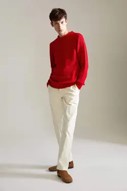 شلوار کتان مردانه سفید دفاکتو