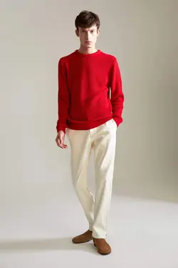 شلوار کتان مردانه سفید دفاکتو