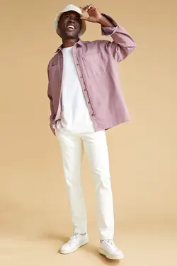 شلوار کتان مردانه سفید دفاکتو