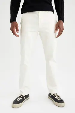 شلوار کتان مردانه سفید دفاکتو