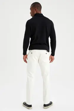 شلوار کتان مردانه سفید دفاکتو