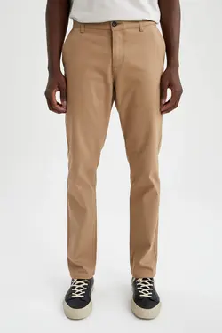 شلوار کتان مردانه بژ دفاکتو