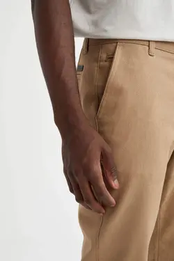 شلوار کتان مردانه بژ دفاکتو