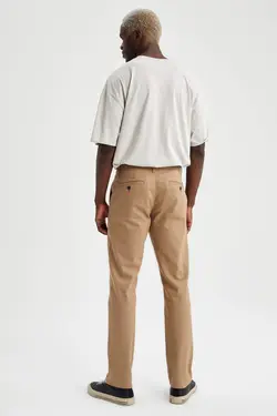 شلوار کتان مردانه بژ دفاکتو